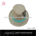 straw wide brim felt fedora hat